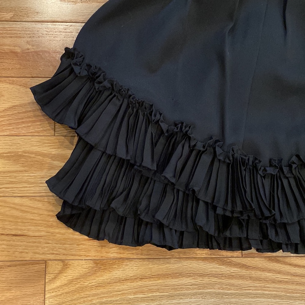 Lbd Bcbgeneration Black Ruffled Cocktail / Party … - image 4